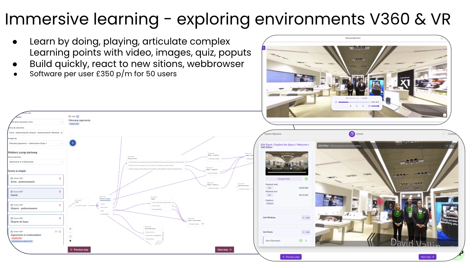 Virtual reality industrial training simulation for Skills Velocity workforce learning